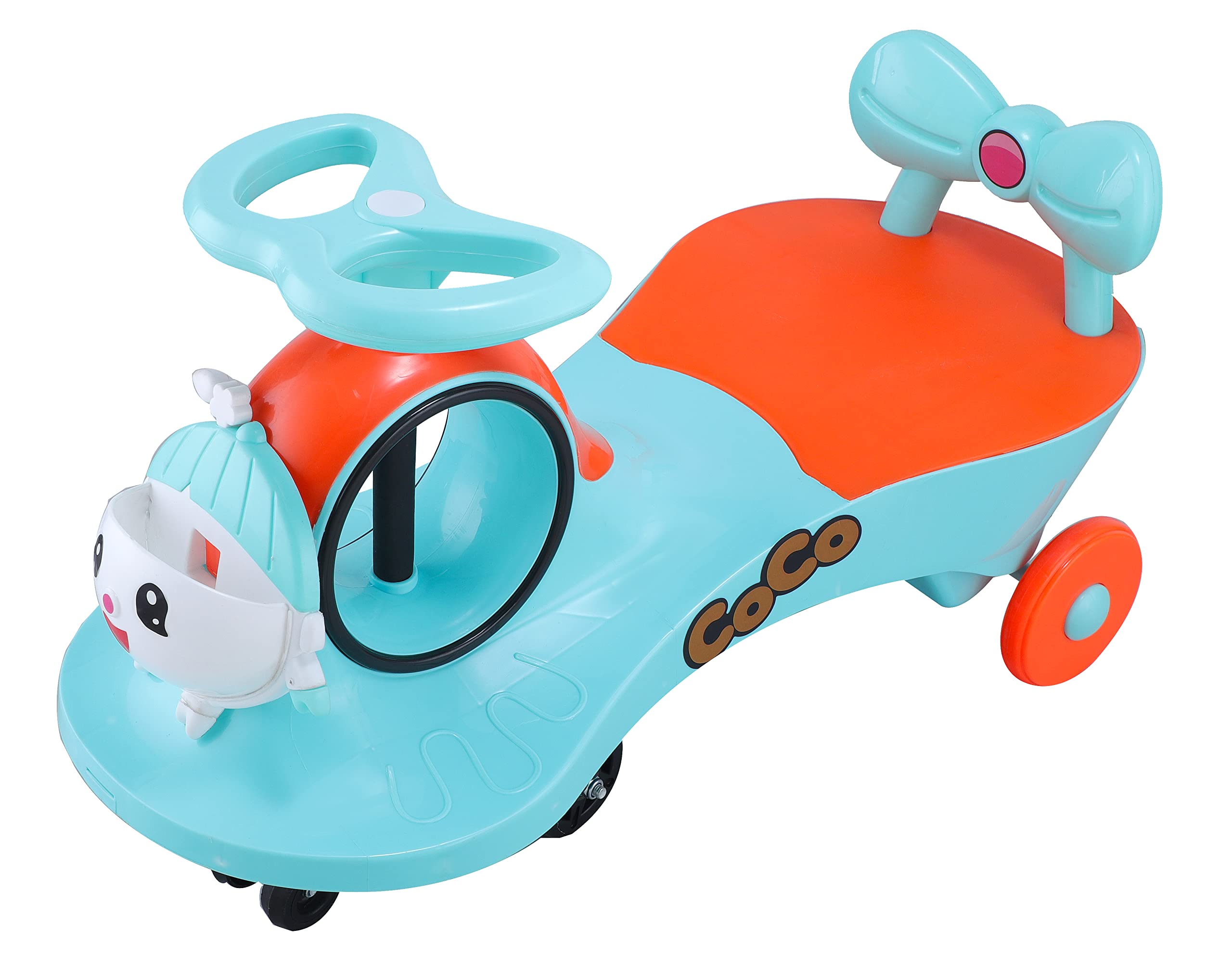 Storio Baby Toys Ride on Car for Kids with Steering, Push Magic Car for Baby with Backrest & Big Wheels, Ride on for Kids 1 to 3 Years Upto 25 Kgs (Teal Green)