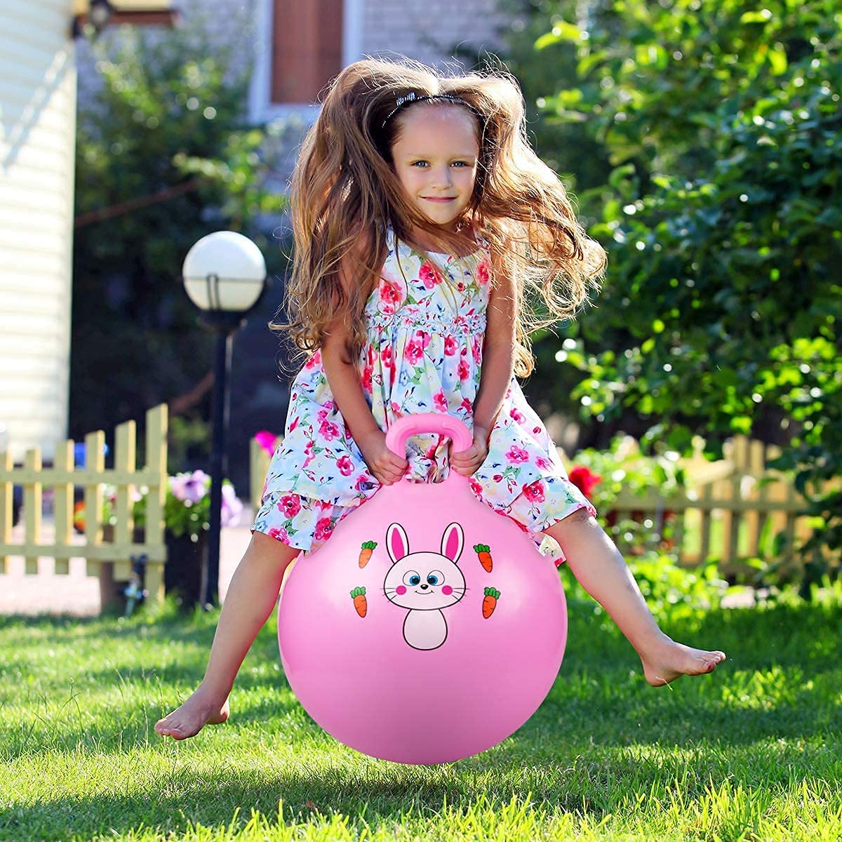 ToysBuddy Sit and Bounce Rubber Hop Ball for Boys Girls Toys | Balls for Kids (Multicolour)