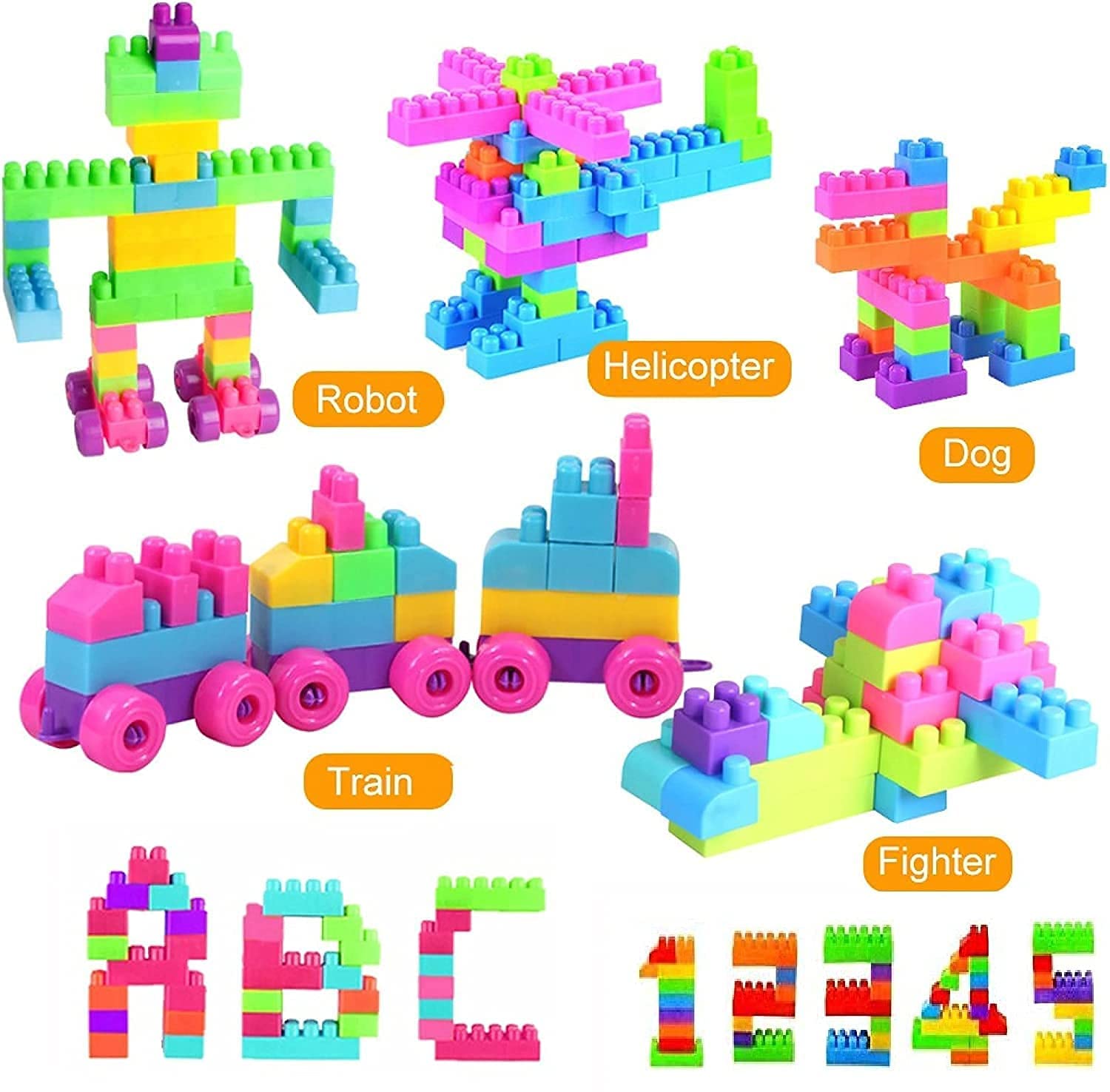 Storio DIY Puzzle Building Blocks Game Toys for Kids Educational Blocks Learning Puzzle Learning Toy for Kids (140+ Pcs)