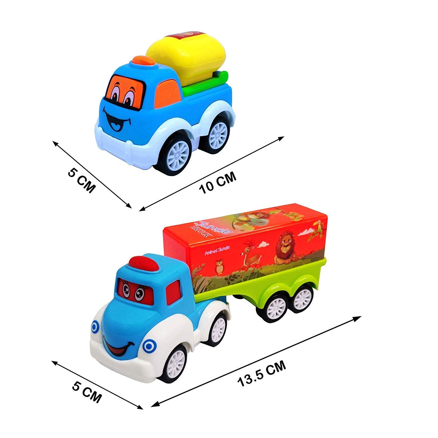 Storio Unbreakable Pull Back Vehicles| Push and Go Crawling Toy for Kids & Children, Power Friction Cars for 3+ Years Old Boys|Girls - Set of 5