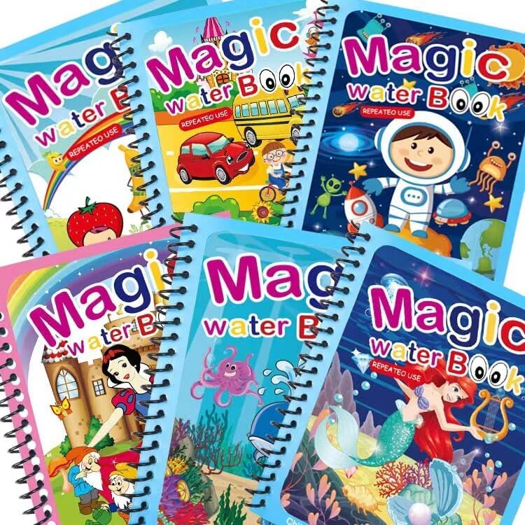 Storio Water Magic Book, Magic Doodle Pen, Coloring Doodle Drawing Board Games for Kids, Educational Book for Growing Kids Pack of 1 Book