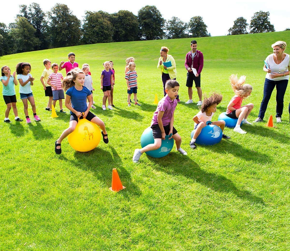 ToysBuddy Sit and Bounce Rubber Hop Ball for Boys Girls Toys | Balls for Kids (Multicolour)