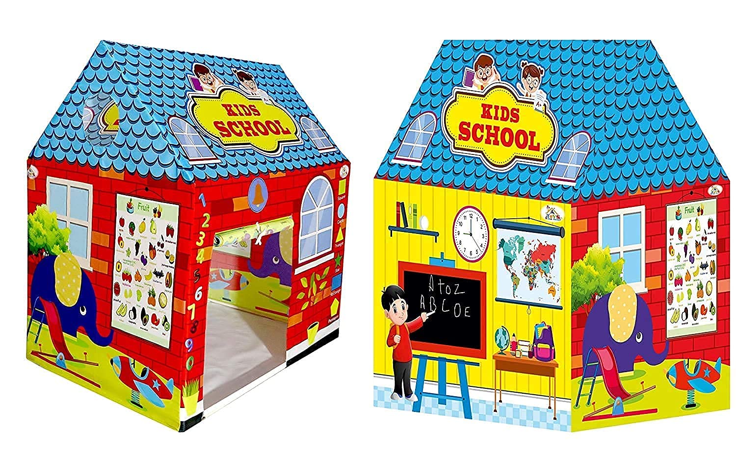 MiniExplorer School Theme Play Tent House for Kids Toys for 2 3 5 6 to 8 Years Old Girls Boys|Water Repellent Big Size|BIS Approved -School
