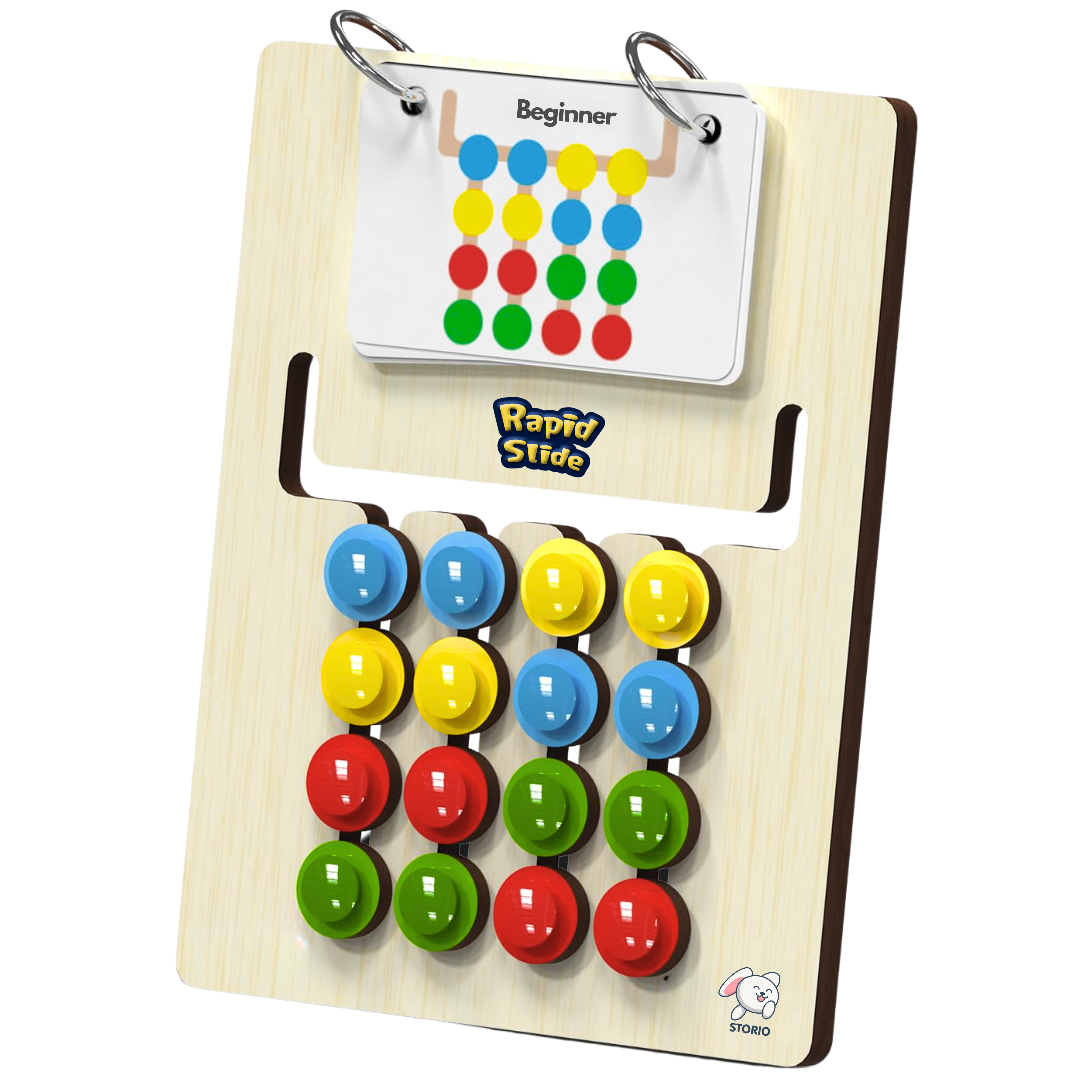 Storio Kids Montessori Rapid Slide Puzzle Game I Color & Pattern Matching Learning Toys for Kids 4-8 Years I Birthday Gift for Unisex I Preschool Educational Activity Toy for 4,5,6,7,8 I Travel Friendly